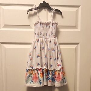 (3 ITEMS FOR $15)Tommy Bahama White Floral Kids Dress Size 5
